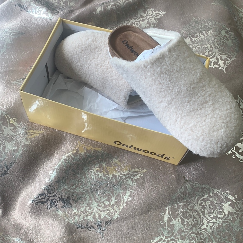 Cream Sherpa Clogs